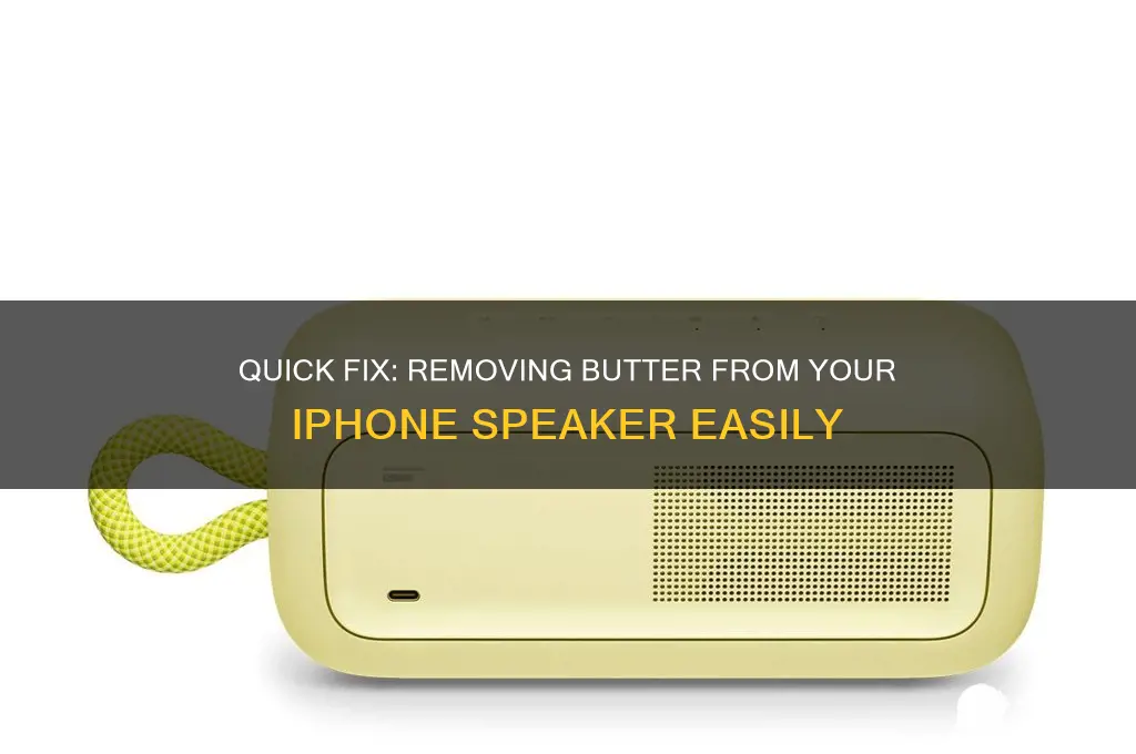 how to get butter out of iphone speaker