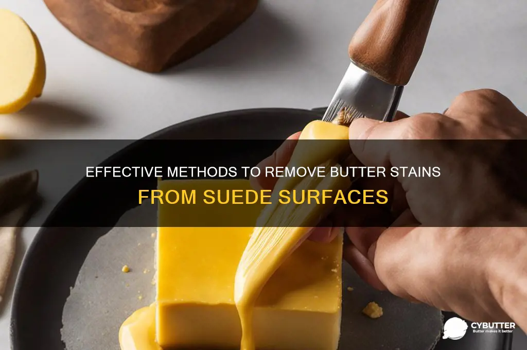 how to get butter out of suede