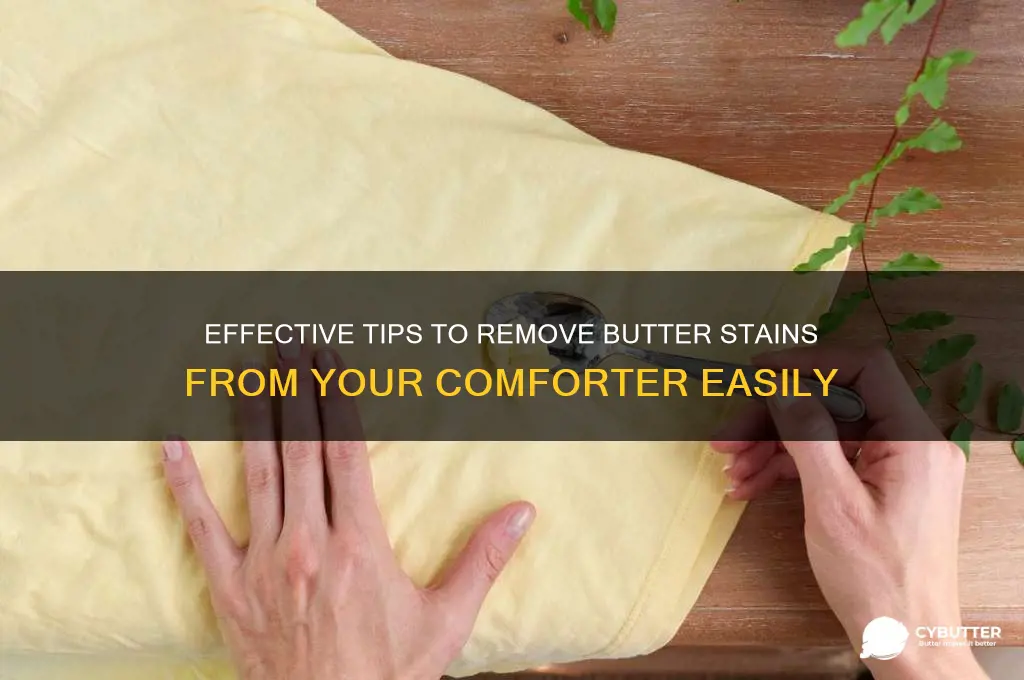 how to get butter stain out of comforter