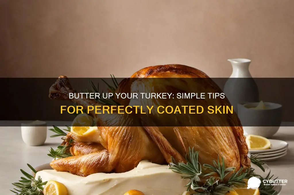 how to get butter to stick to turkey