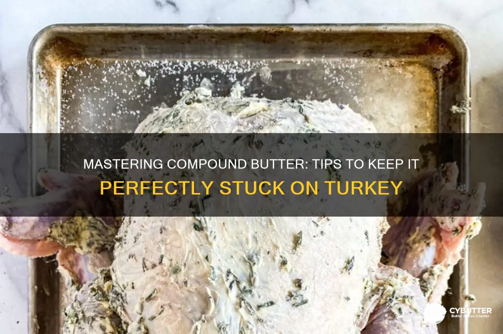 how to get compound butter to stick on turket