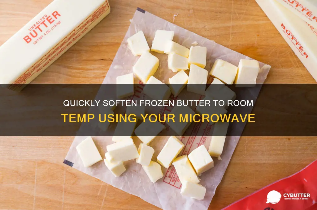 how to get frozen butter to room temp in microwave