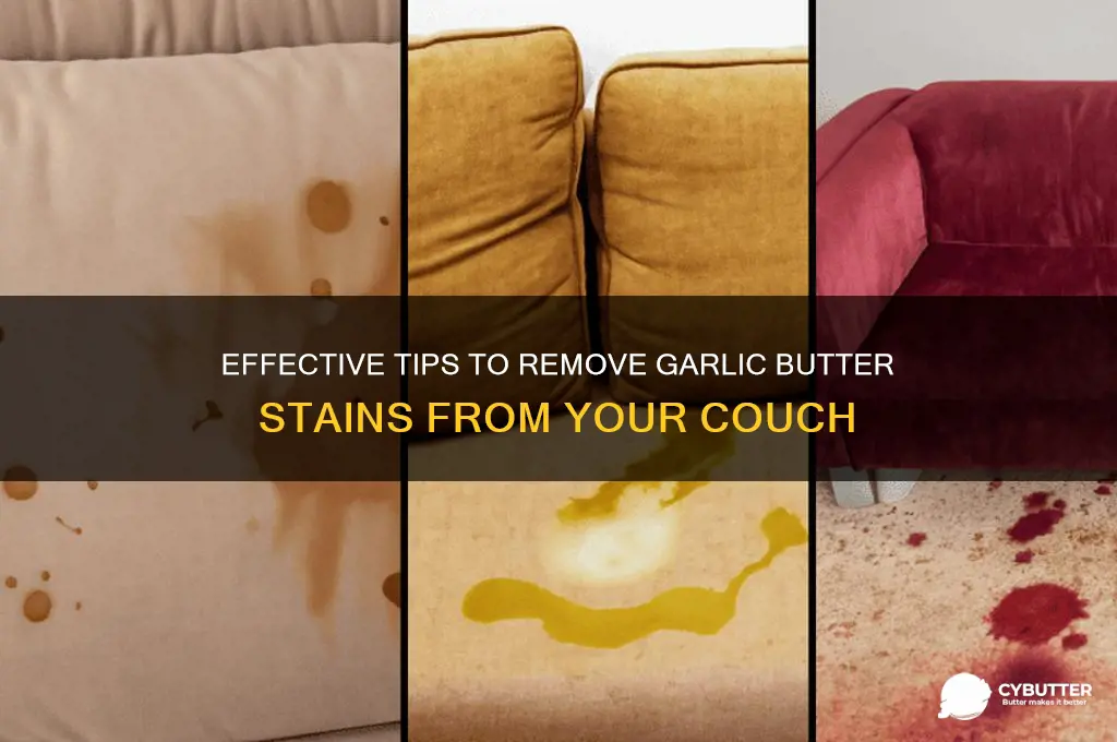 how to get garlic butter out of couch