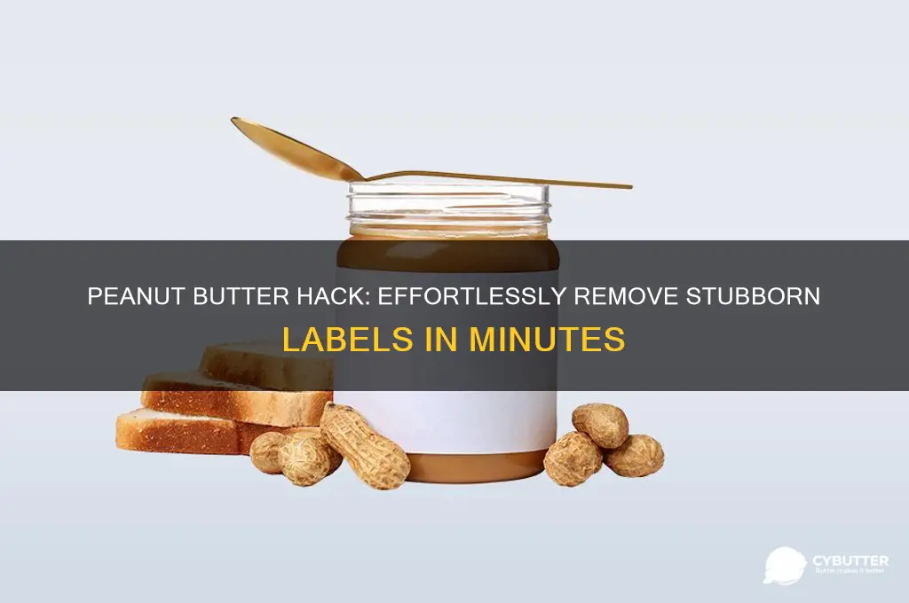 how to get labels off with peanut butter
