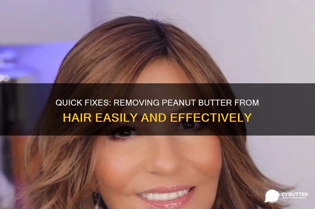 how to get peanit butter out of your hair