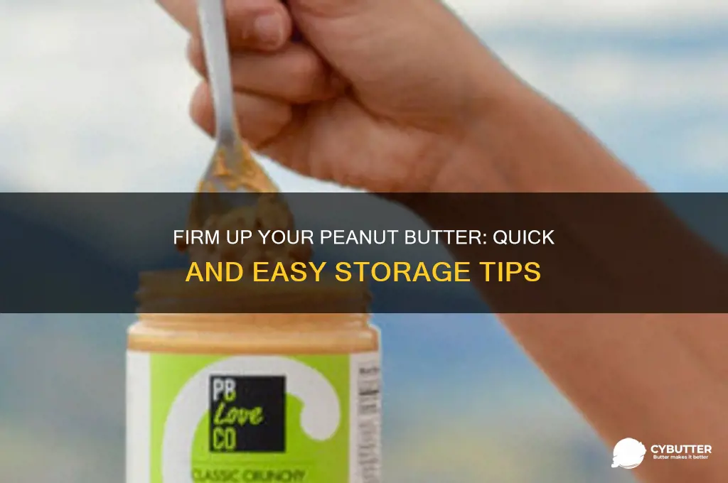 how to get peanut butter firm