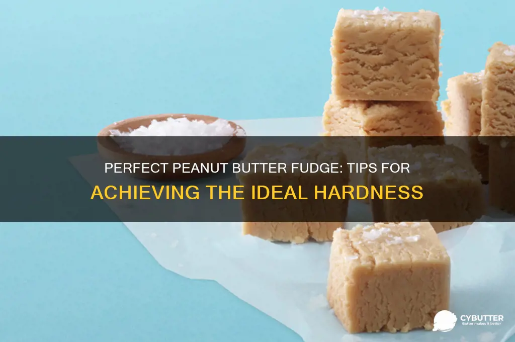 how to get peanut butter fudge to harden