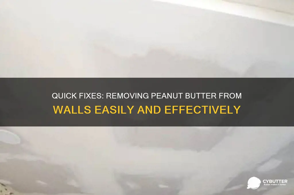 how to get peanut butter off a wall