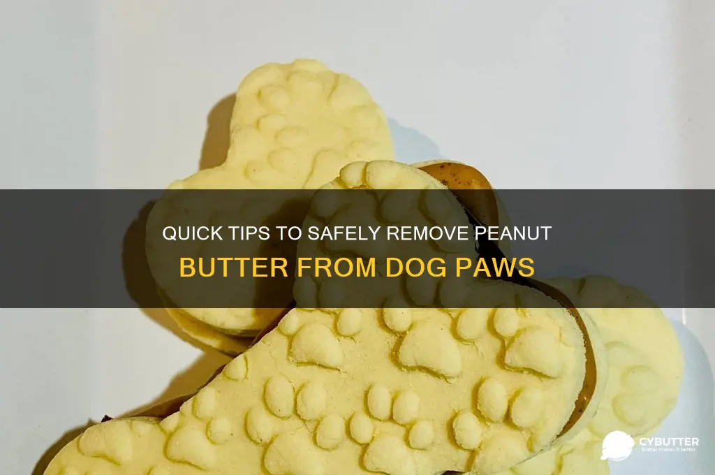 how to get peanut butter off dog paws