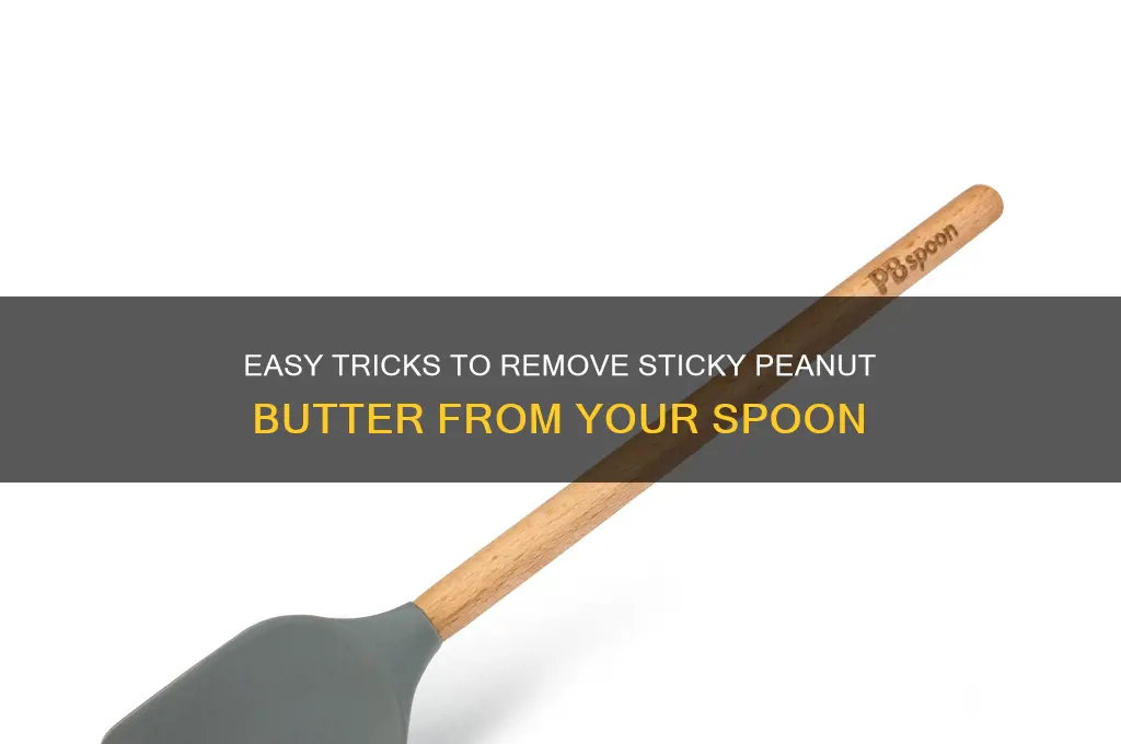 how to get peanut butter off spoon