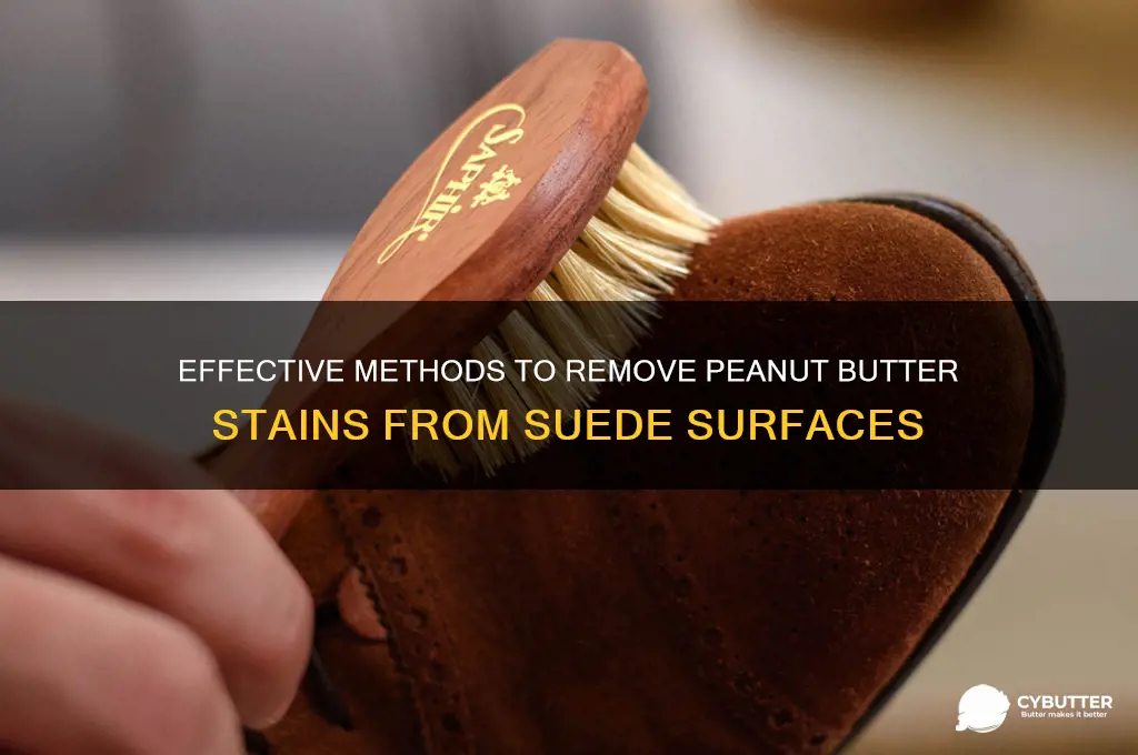 how to get peanut butter off suede