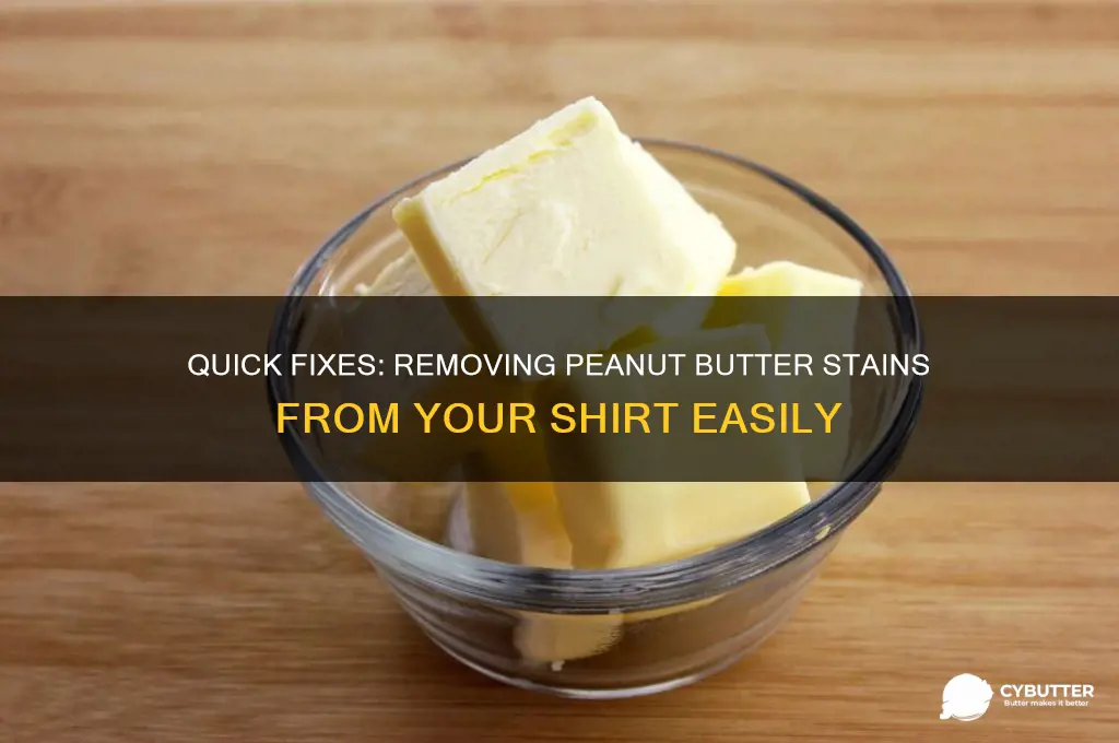 how to get peanut butter out of a shirt
