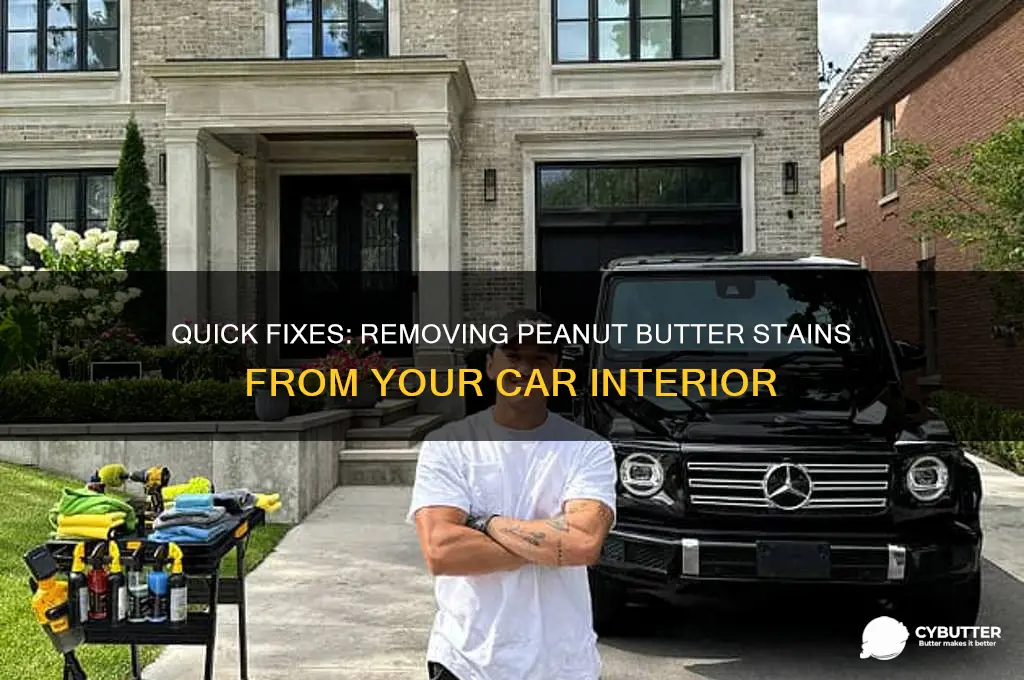 how to get peanut butter out of car