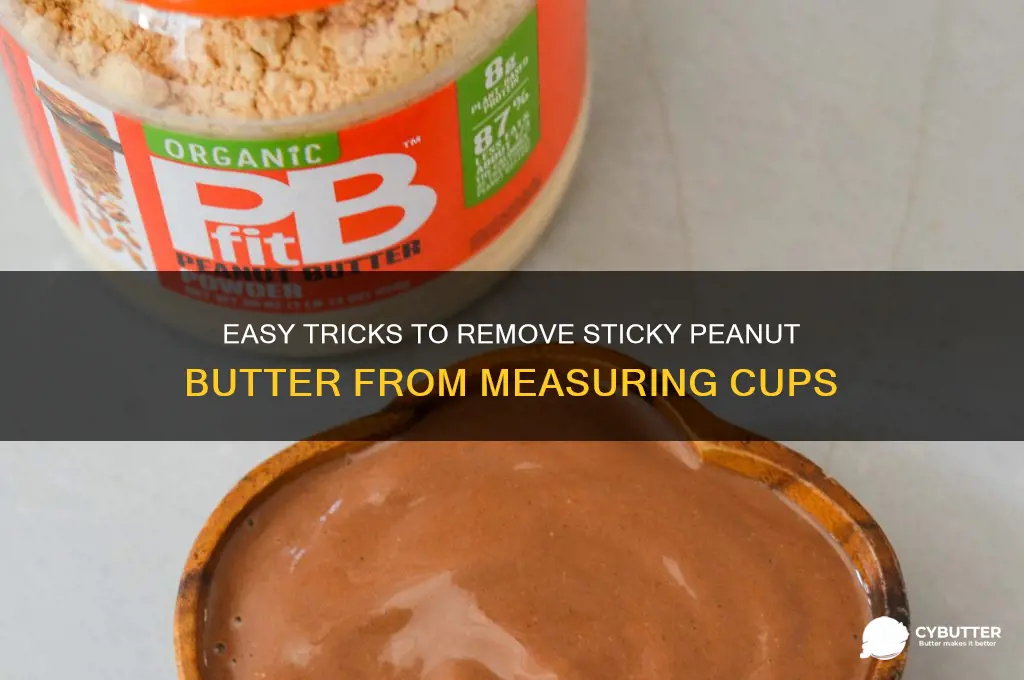 how to get peanut butter out of measuring cup