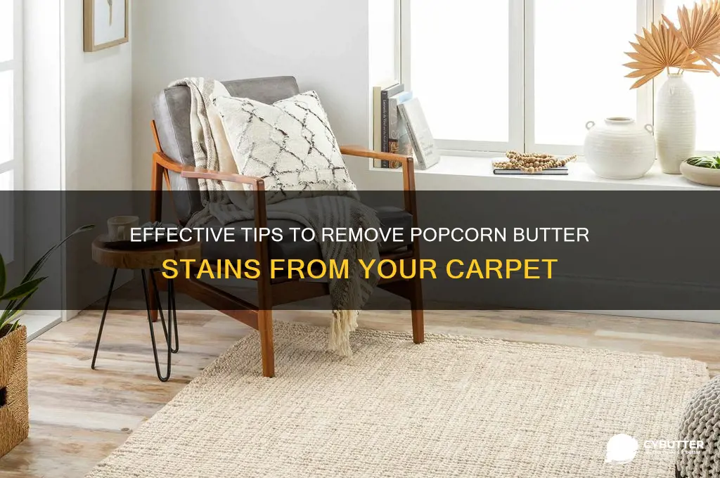 how to get popcorn butter out of carpet