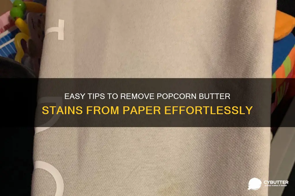 how to get popcorn butter out of paper