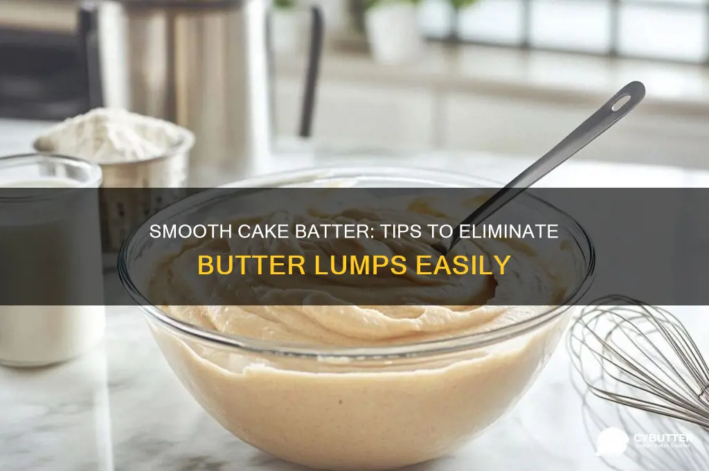 how to get rid of butter lumps in cake batter