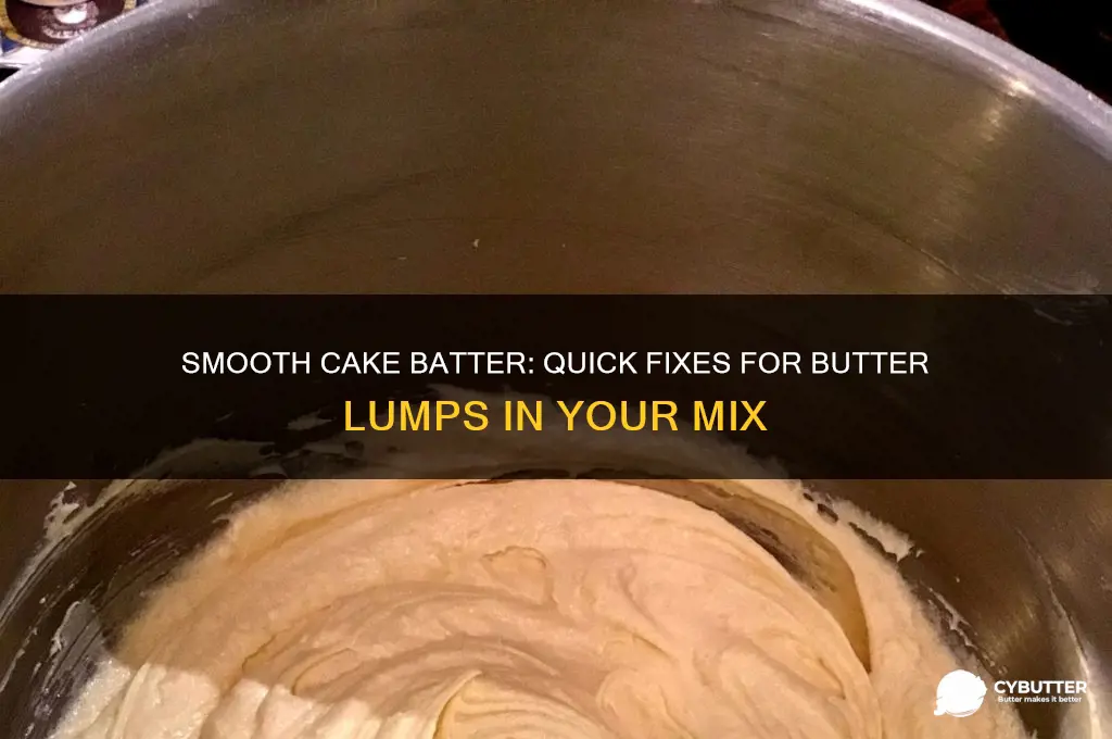 how to get rid of butter lumps in cake mix