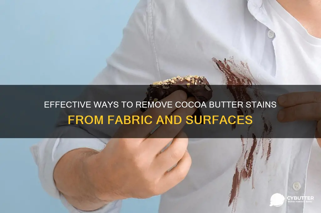 how to get rid of cocoa butter stain
