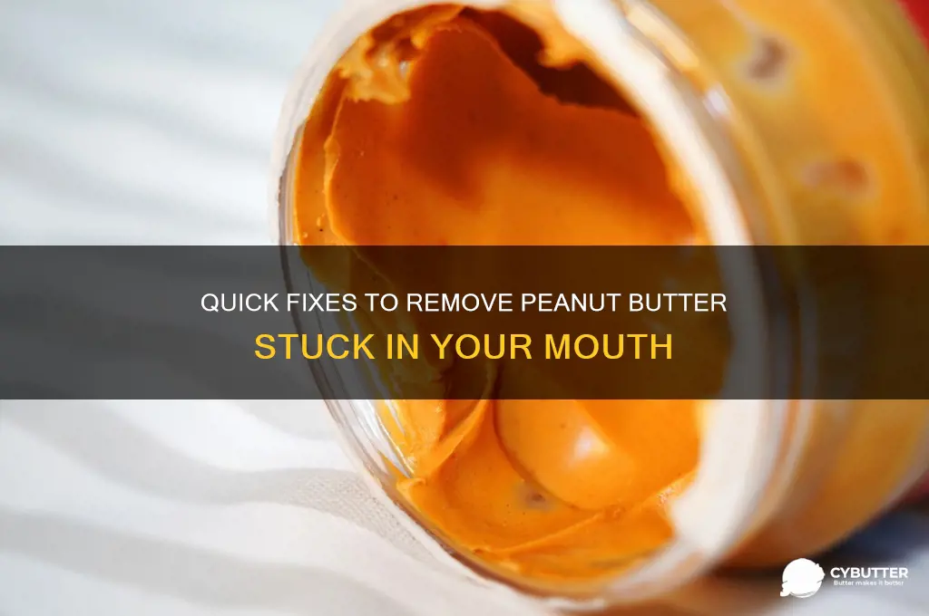 how to get rid of peanut butter in mouth
