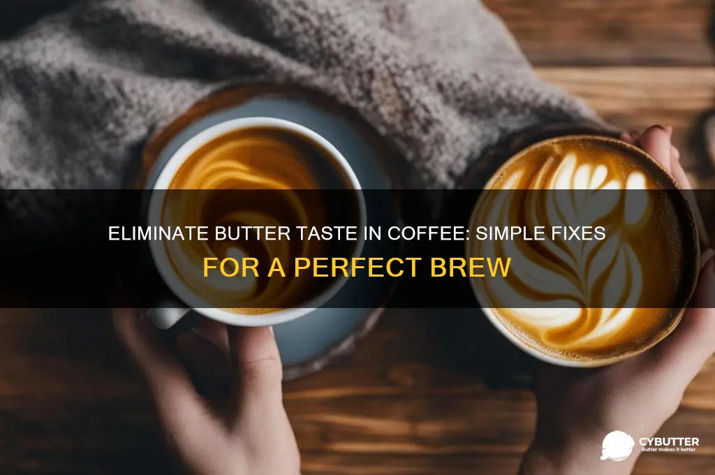 how to get rid of the butter taste in coffee