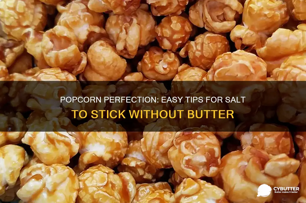 how to get salt to stick to popcorn without butter