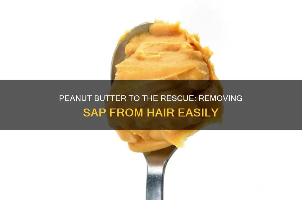 how to get sap out of hair with peanut butter