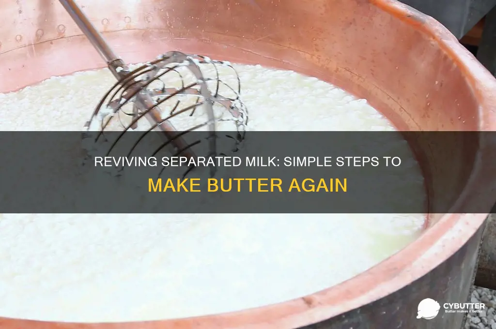 how to get separated milk back into butter