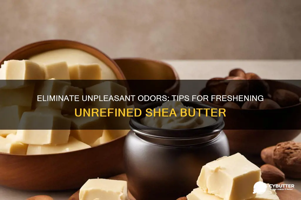 how to get smell out of unrefined shea butter