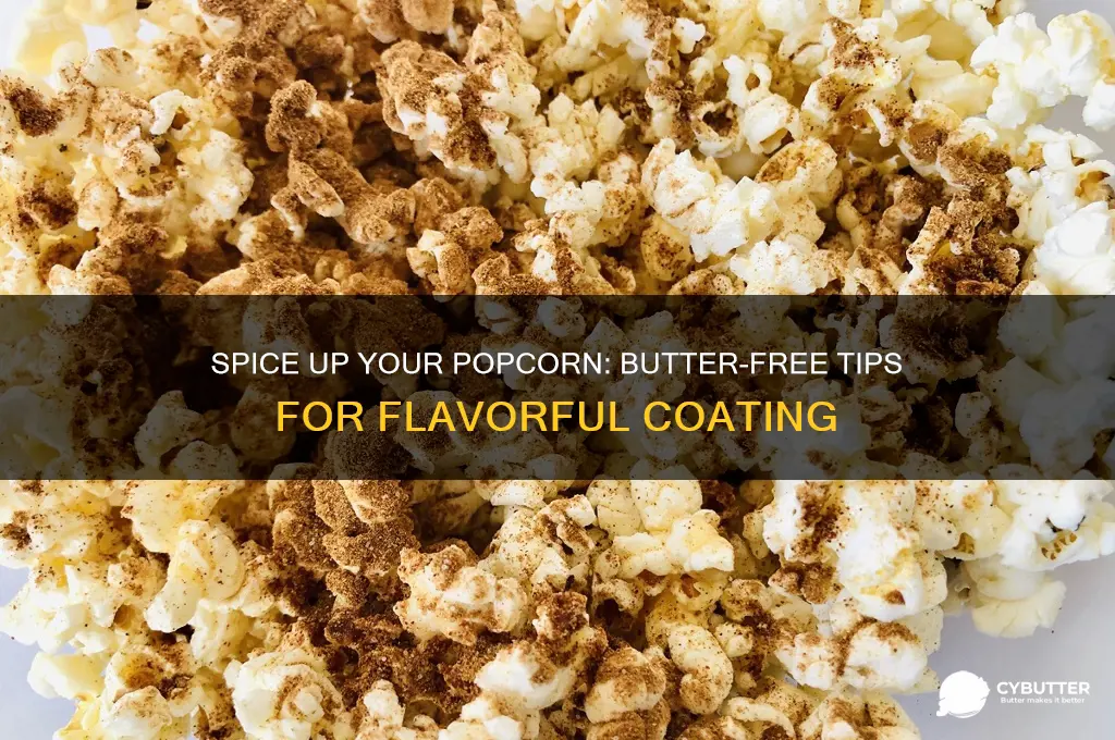 how to get spices to stick to popcorn without butter