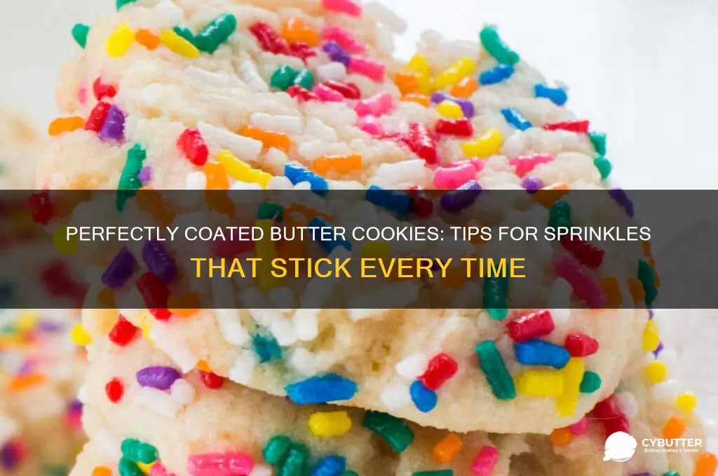how to get sprinkles to stick to butter cookies