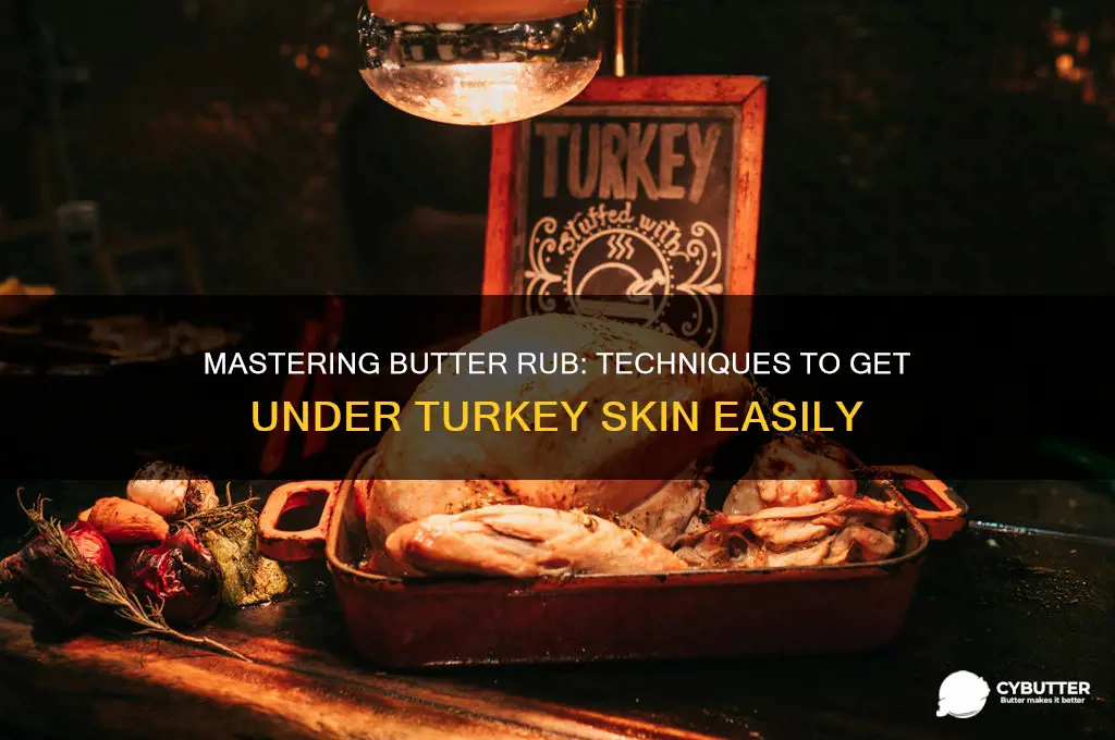 how to get under skin of turkey for butter rub