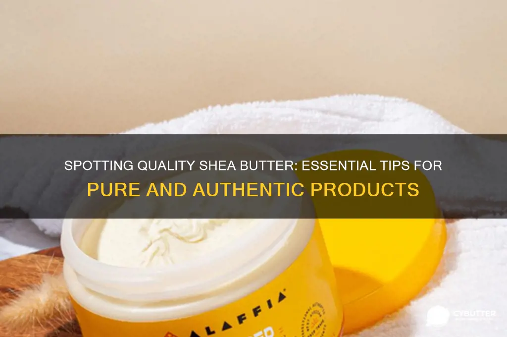 how to identify good shea butter