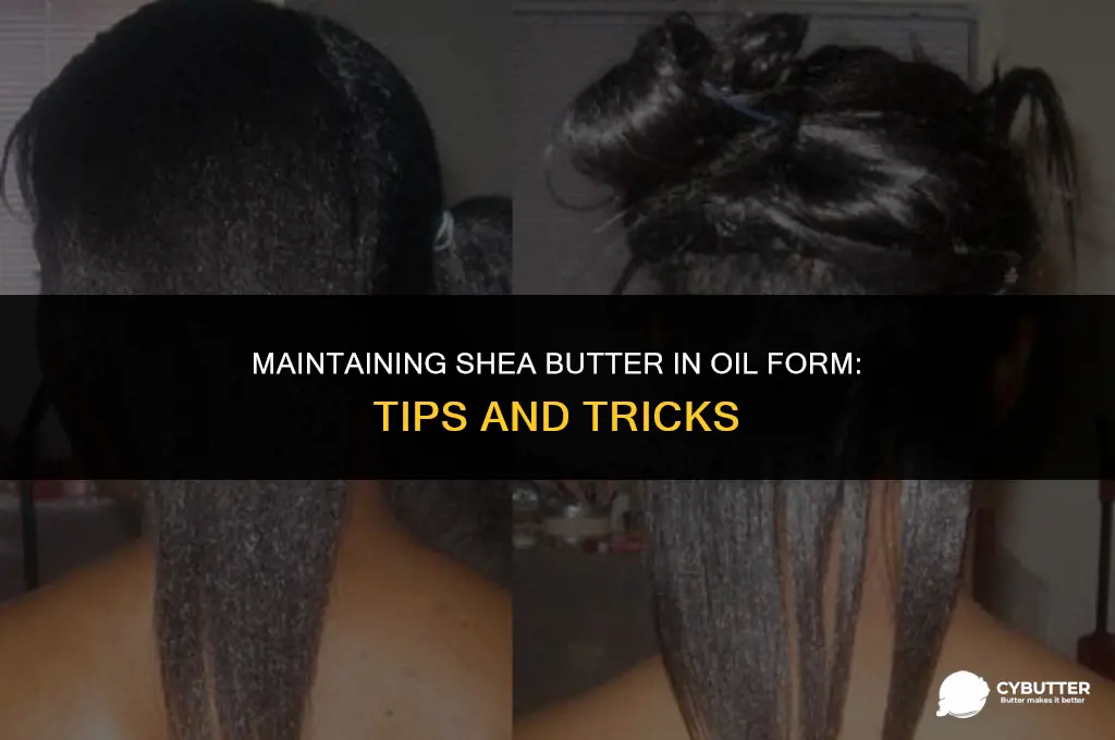 how to keep shea butter in oil form