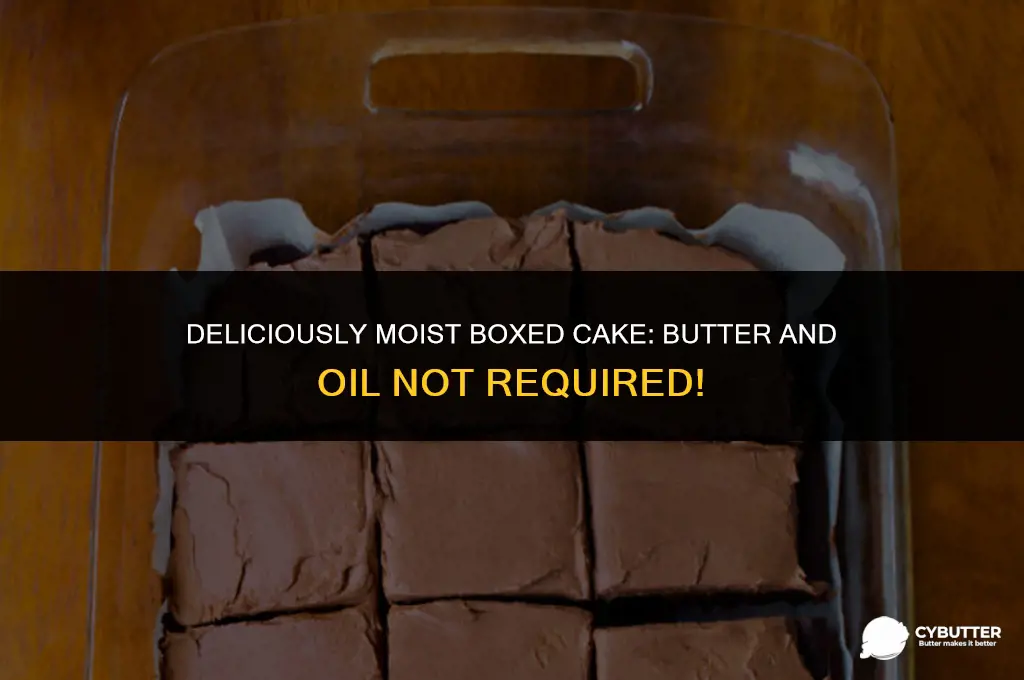 how to make a boxed cake without butter or oil