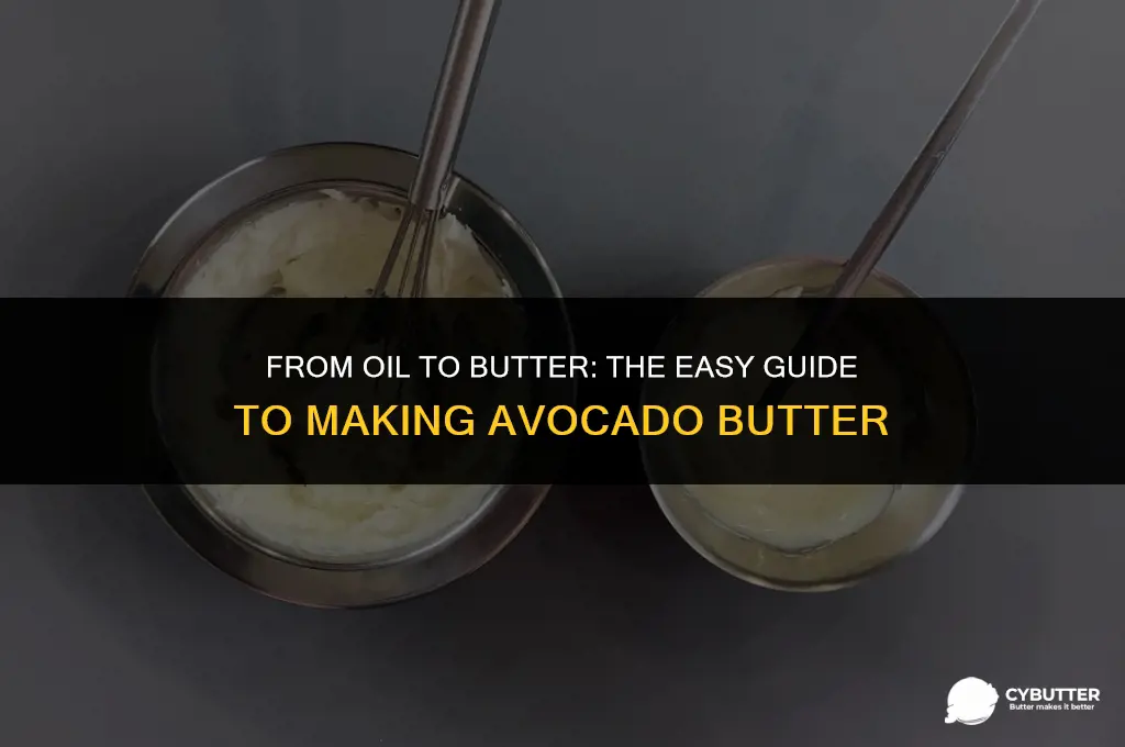 how to make avocado butter from avocado oil