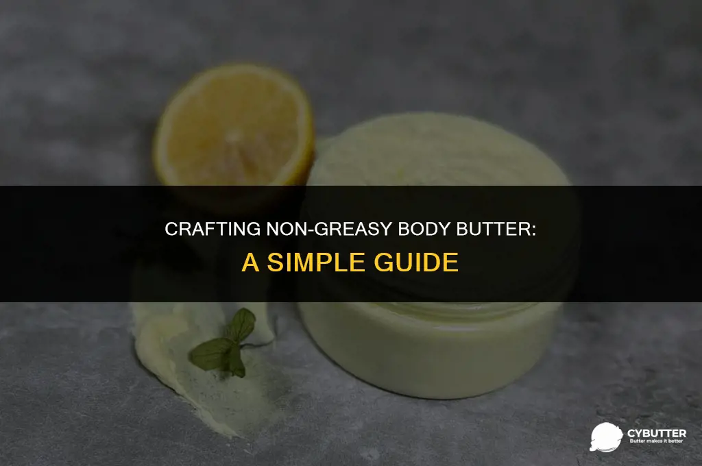 how to make body butter less oily