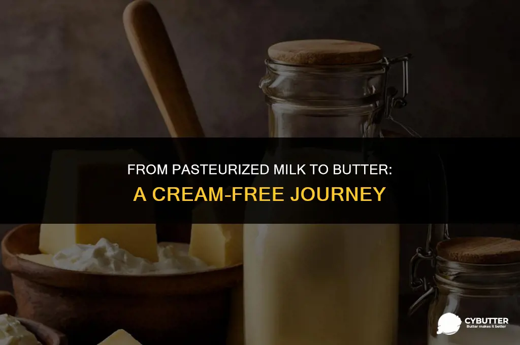 how to make butter from pasteurized milk without heavy cream