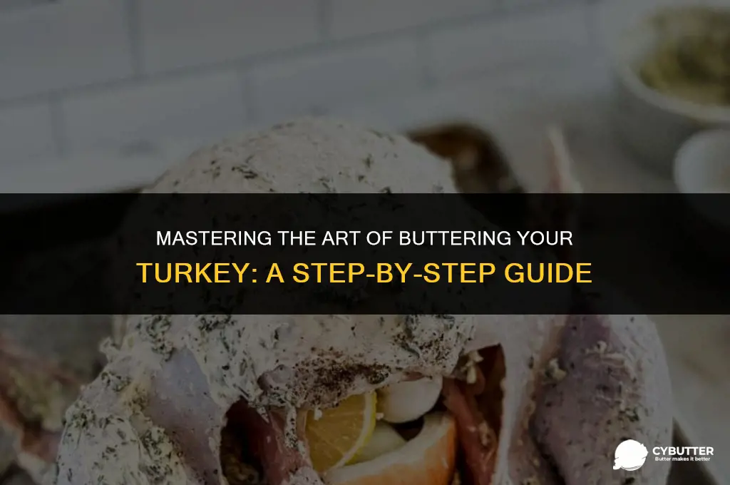 how to make butter stick to turkey
