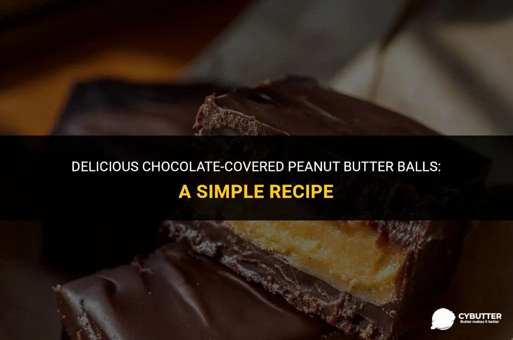 how to make chocolate covered peanut butter balls