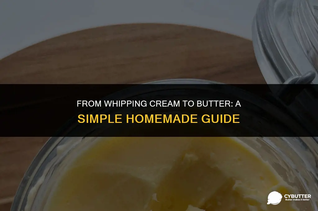 how to make homemade butter with whipping cream