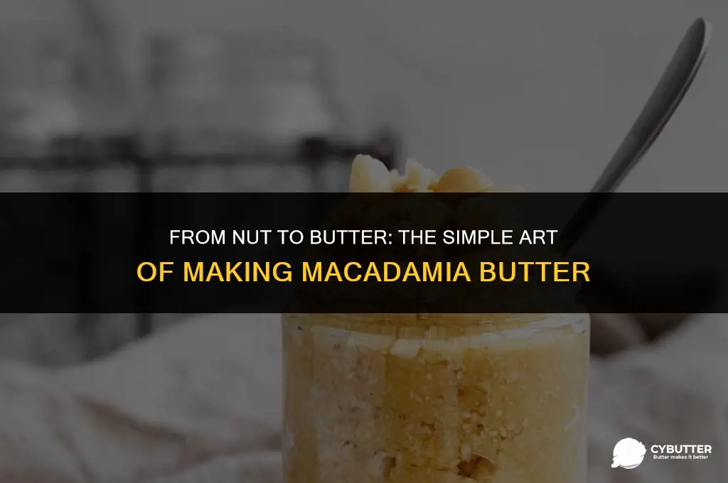 how to make macadamia butter
