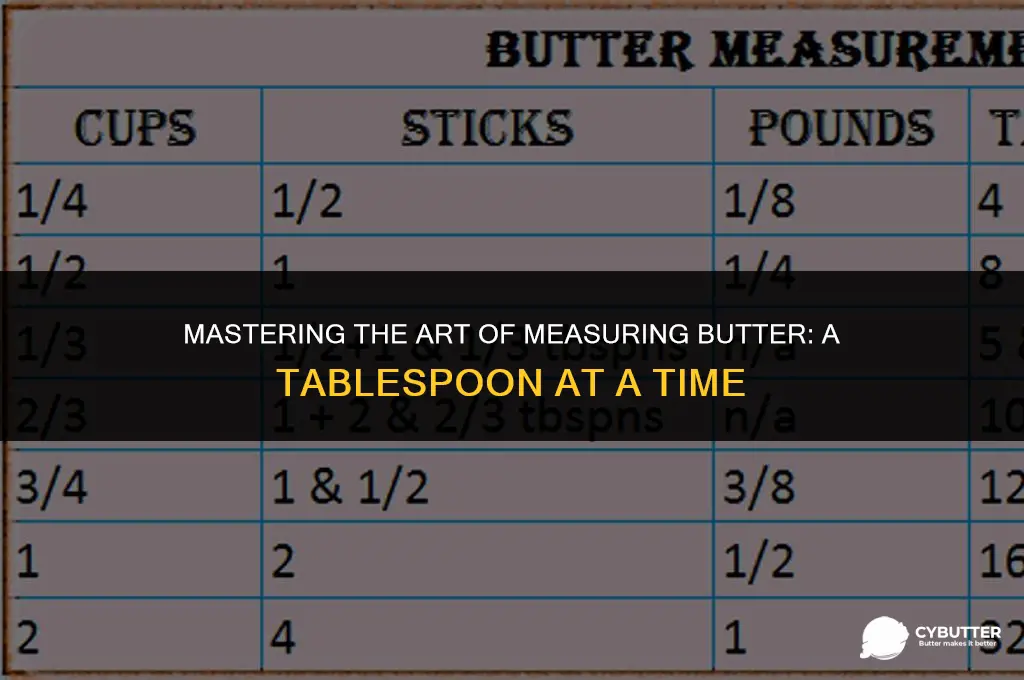 how to measure a tablespoon of butter