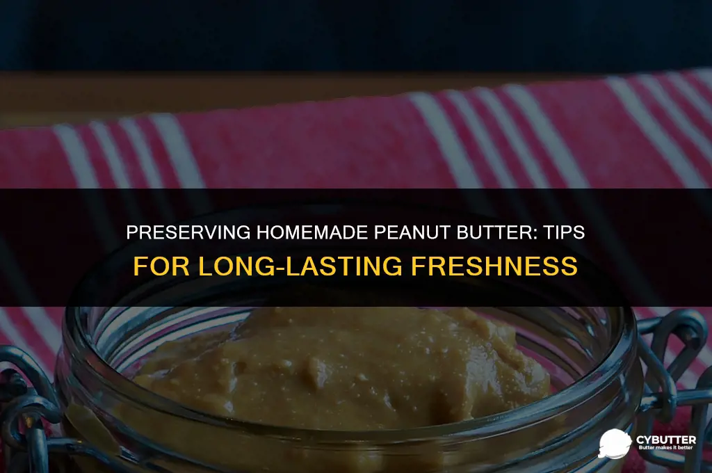 how to preserve homemade peanut butter