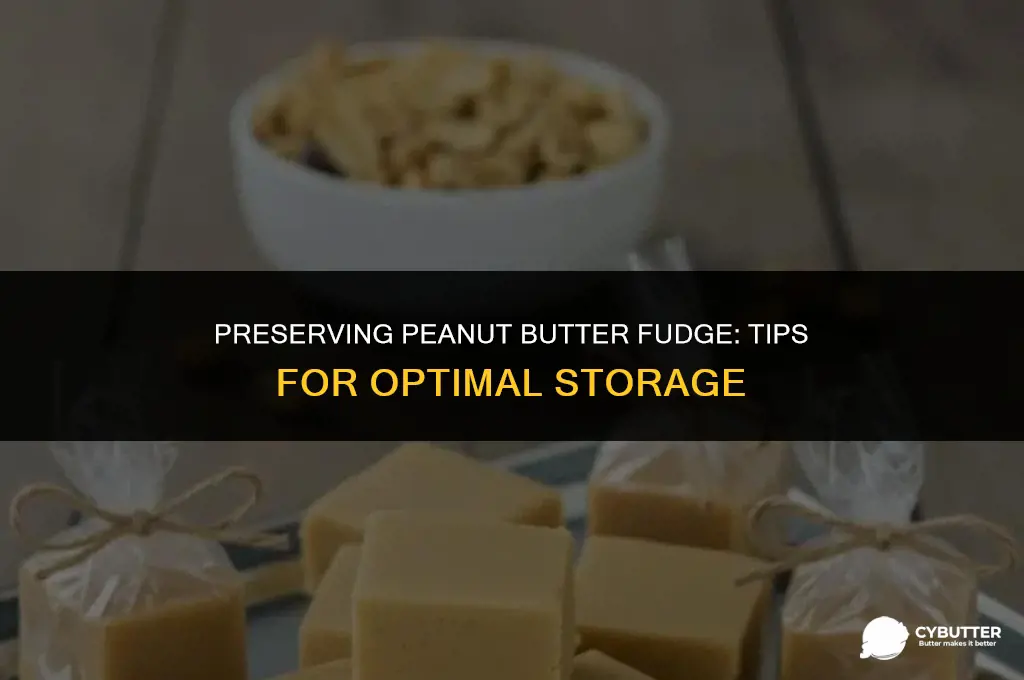 how to store peanut butter fudge