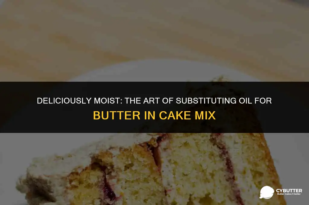 how to substitute oil for butter in cake mix