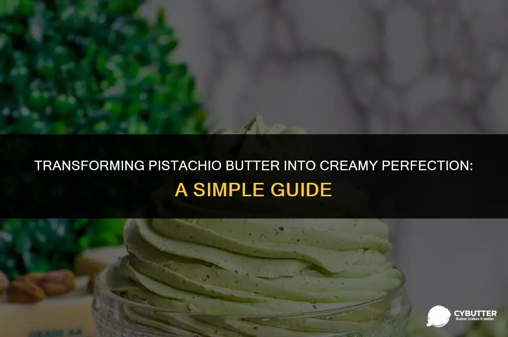 how to turn pistachio butter into cream
