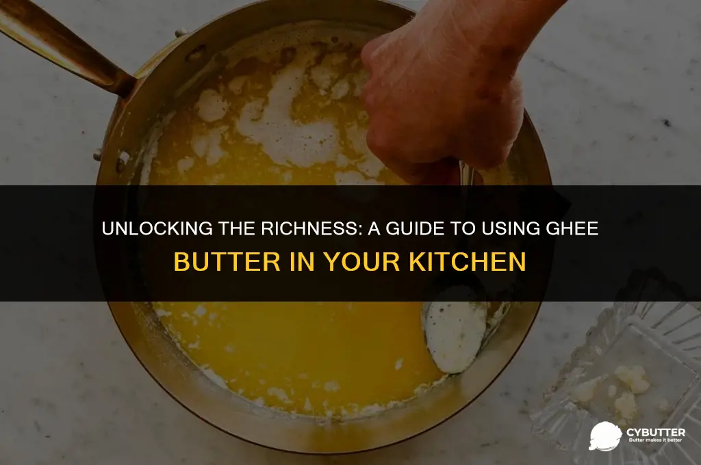 how to use ghee butter