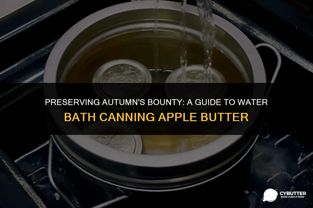 how to water bath can apple butter