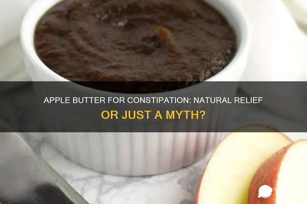 is apple butter good for constipation